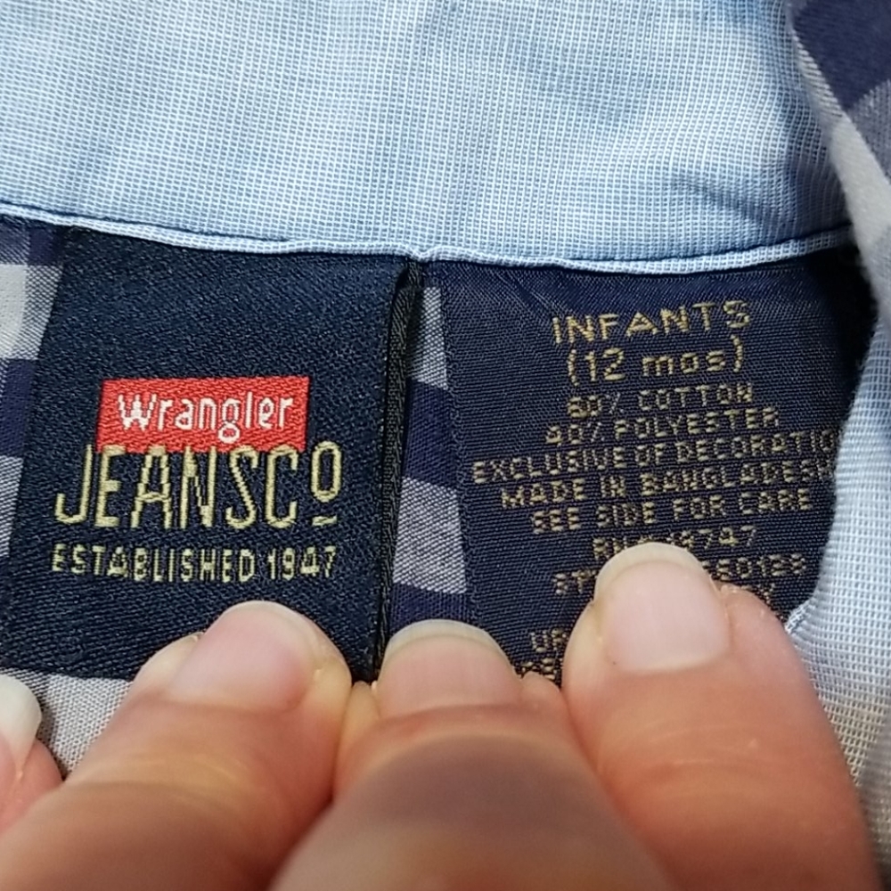 Wrangler 12 month button up shirts 2 - Picture 9 of 10